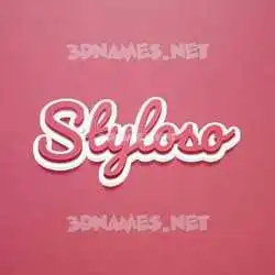 styloso in Red Scribble style - 3D name wallpaper