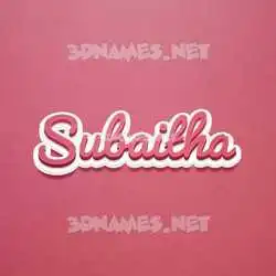 subaitha in Red Scribble style - 3D name wallpaper