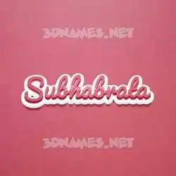 subhabrata in Red Scribble style - 3D name wallpaper