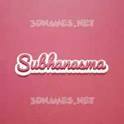 subhanasma in Red Scribble style - 3D name wallpaper