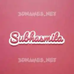 subhasmita in Red Scribble style - 3D name wallpaper
