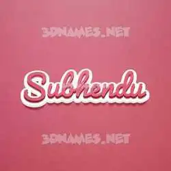subhendu in Red Scribble style - 3D name wallpaper