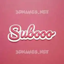 subooo in Red Scribble style - 3D name wallpaper