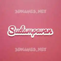 sudampavan in Red Scribble style - 3D name wallpaper