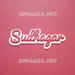 sudhagar in Red Scribble style - 3D name wallpaper