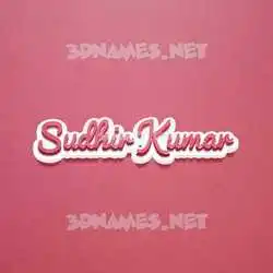 sudhir kumar in Red Scribble style - 3D name wallpaper