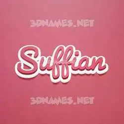 suffian in Red Scribble style - 3D name wallpaper