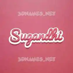 sugandhi in Red Scribble style - 3D name wallpaper