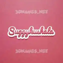 suggykushala in Red Scribble style - 3D name wallpaper