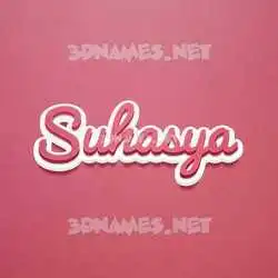 suhasya in Red Scribble style - 3D name wallpaper