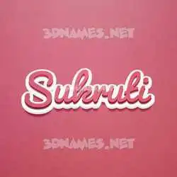 sukruti in Red Scribble style - 3D name wallpaper