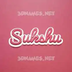 sukshu in Red Scribble style - 3D name wallpaper