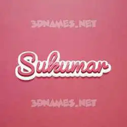 sukumar in Red Scribble style - 3D name wallpaper