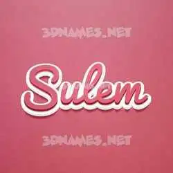 sulem in Red Scribble style - 3D name wallpaper