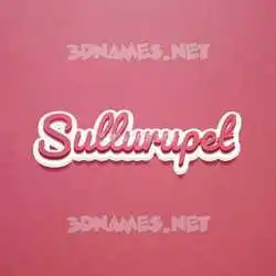 sullurupet in Red Scribble style - 3D name wallpaper