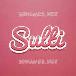 sulti in Red Scribble style - 3D name wallpaper