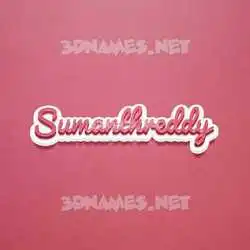 sumanthreddy in Red Scribble style - 3D name wallpaper