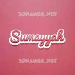 sumayyah in Red Scribble style - 3D name wallpaper