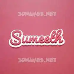 sumeeth in Red Scribble style - 3D name wallpaper