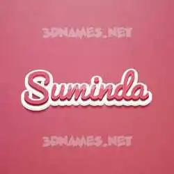 suminda in Red Scribble style - 3D name wallpaper