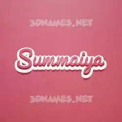 summaiya in Red Scribble style - 3D name wallpaper