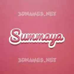 summaya in Red Scribble style - 3D name wallpaper