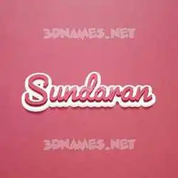 sundaran in Red Scribble style - 3D name wallpaper