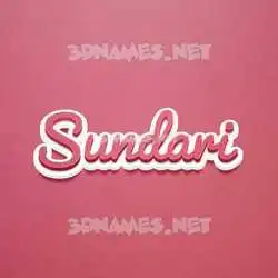 sundari in Red Scribble style - 3D name wallpaper