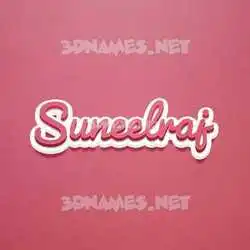 suneelraj in Red Scribble style - 3D name wallpaper