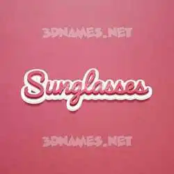sunglasses in Red Scribble style - 3D name wallpaper