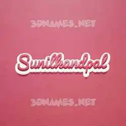 sunilkandpal in Red Scribble style - 3D name wallpaper