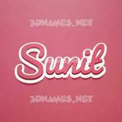 sunit in Red Scribble style - 3D name wallpaper