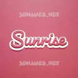 sunrise in Red Scribble style - 3D name wallpaper
