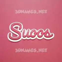 suoos in Red Scribble style - 3D name wallpaper