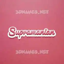 supramanian in Red Scribble style - 3D name wallpaper