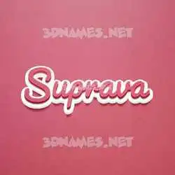suprava in Red Scribble style - 3D name wallpaper
