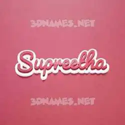 supreetha in Red Scribble style - 3D name wallpaper