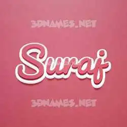 suraj in Red Scribble style - 3D name wallpaper