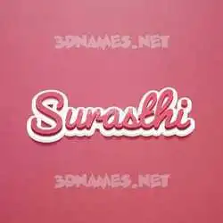 surasthi in Red Scribble style - 3D name wallpaper