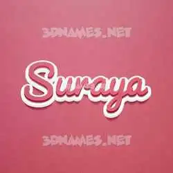 suraya in Red Scribble style - 3D name wallpaper