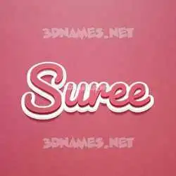suree in Red Scribble style - 3D name wallpaper