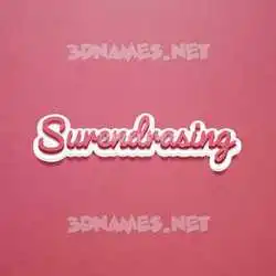 surendrasing in Red Scribble style - 3D name wallpaper