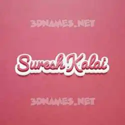 suresh kalai in Red Scribble style - 3D name wallpaper