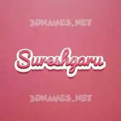 sureshgaru in Red Scribble style - 3D name wallpaper