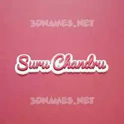 suru chandru in Red Scribble style - 3D name wallpaper
