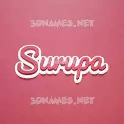 surupa in Red Scribble style - 3D name wallpaper