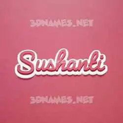 sushanti in Red Scribble style - 3D name wallpaper