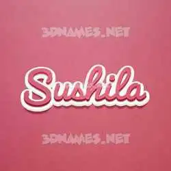 sushila in Red Scribble style - 3D name wallpaper