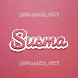 susma in Red Scribble style - 3D name wallpaper