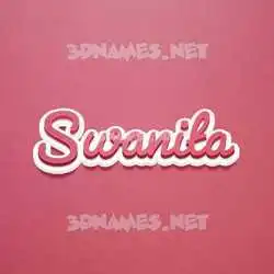 swanita in Red Scribble style - 3D name wallpaper